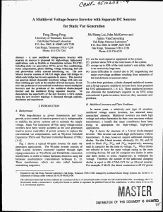 A Multilevel Voltage-Source Inverter with Separate DC Sources for