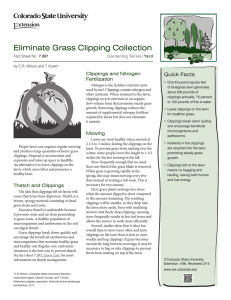 Eliminate Grass Clipping Collection