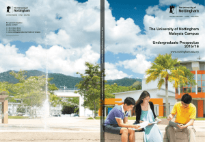 Undergraduate Prospectus - The University of Nottingham Malaysia