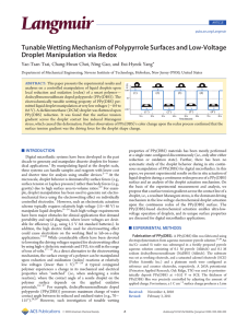 Tunable Wetting Mechanism of Polypyrrole Surfaces and Low