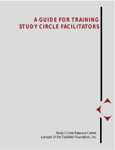 a guide for training study circle facilitators