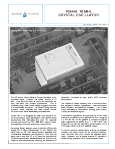 The HP Model 10544A Quartz Crystal Oscillator