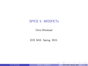 SPICE 5: MOSFETs