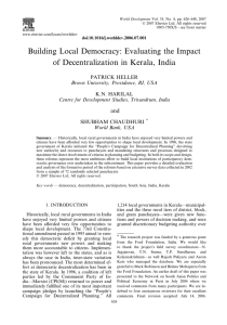 Building Local Democracy: Evaluating the Impact of