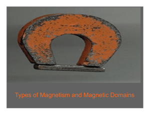 Types of Magnetism and Magnetic Domains