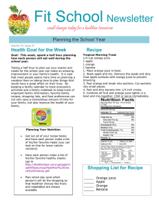 a sample newsletter in English