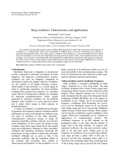 Ring oscillators: Characteristics and applications