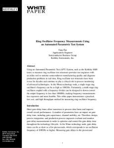 Ring Oscillator Frequency Measurements Using an