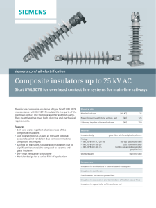Composite insulators up to 25 kV AC Sicat 8WL3078 for