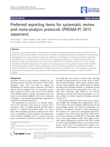 Preferred reporting items for systematic review and meta