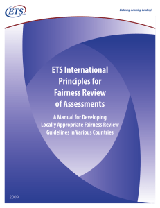 ETS International Principles for Fairness Review of
