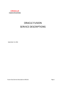 Oracle Fusion Service Descriptions