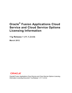 Oracle Fusion Applications Cloud Service and Cloud Service