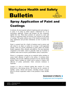 Spray Application of Paint and Coatings