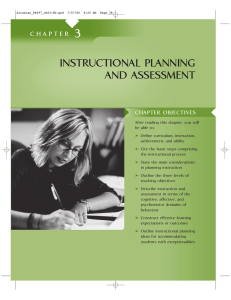 INSTRUCTIONAL PLANNING AND ASSESSMENT