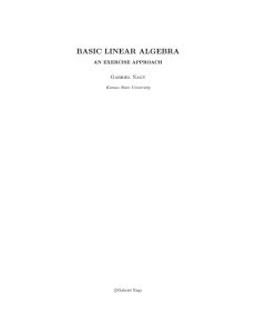 basic linear algebra - Kansas State University