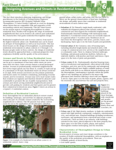 Designing Avenues and Streets in Residential Areas Fact Sheet 6