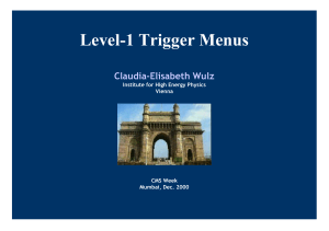 Level-1 Trigger Menus
