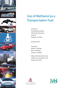 Use of Methanol as a Transportation Fuel
