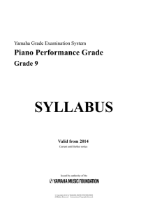 Yamaha Grade Examination Syllabus - yamaha