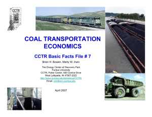 coal transportation economics