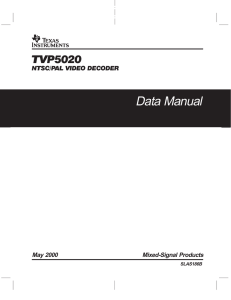 TVP5020 NTSC/PAL Video Decoder (Rev. B)