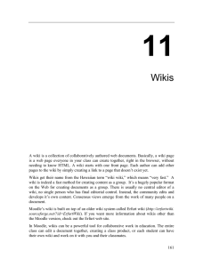 Chapter 11: Wikis