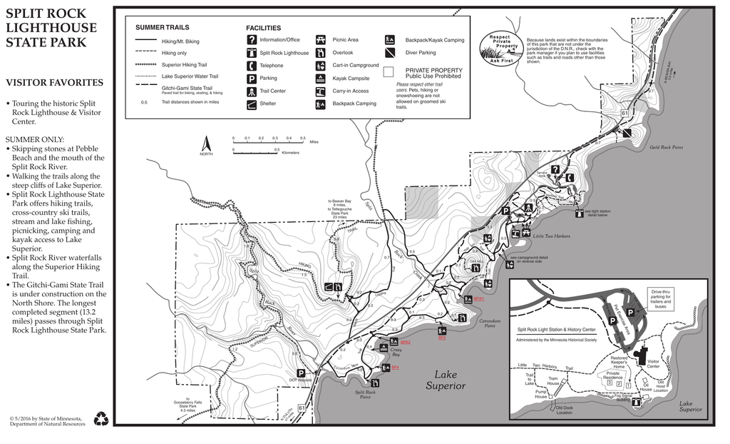 tettegouche state park map Split Rock Lighthouse State Park Summer Map tettegouche state park map