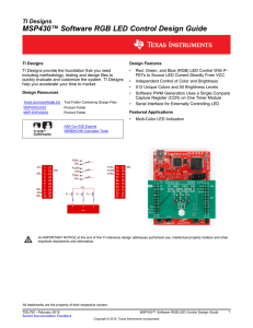 MSP430™ Software RGB LED Control Design