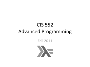 Advanced Programming: Lecture 1