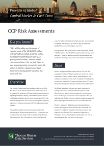 CCP Risk Assessments - Thomas Murray Data Services