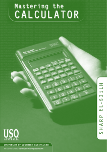 Sharp EL_531LH calculator booklet