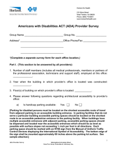 Americans with Disabilities ACT (ADA) Provider