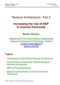 Advanced Receiver Architectures