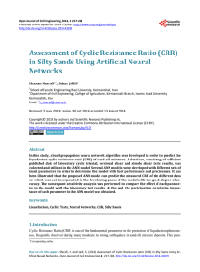 Assessment of Cyclic Resistance Ratio (CRR)