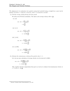 Calculus I, Section 2.1, #8 The Tangent and Velocity Problems The