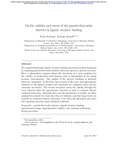 On the validity and errors of the pseudo-first-order kinetics