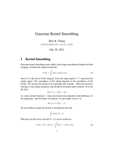 Gaussian Kernel Smoothing