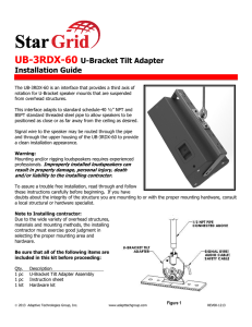 UB-3RDX-60 U-Bracket Tilt Adapter Installation Guide