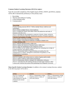 Common Student Learning Outcomes (SLO) for majors: Upon the