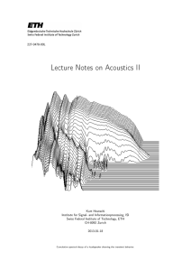 Lecture Notes on Acoustics II