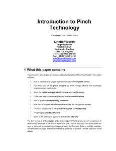Introduction to Pinch Technology