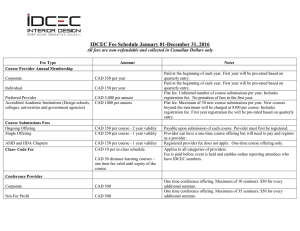 IDCEC Fee Schedule January 01
