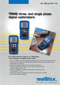 TRMS three- and single phase digital wattmeters