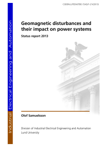 Geomagnetic disturbances and their impact on power systems