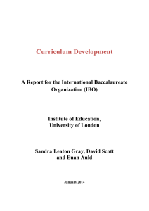 Curriculum Development - International Baccalaureate