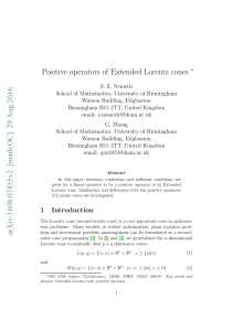 Positive operators of Extended Lorentz cones