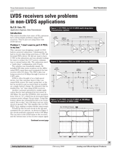 LVDS receivers solve problems in non-LVDS