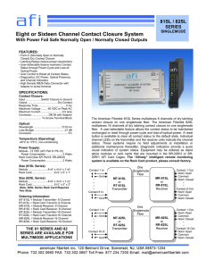 Eight or Sixteen Channel Contact Closure System