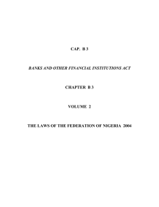 CAP. B 3 BANKS AND OTHER FINANCIAL INSTITUTIONS ACT
